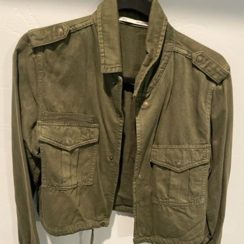 Zara cropped utlity jacket
